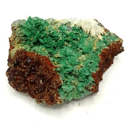 Pseudo de Bournonite en Malachite et Baryte, Uscla du Bosc, Hérault.