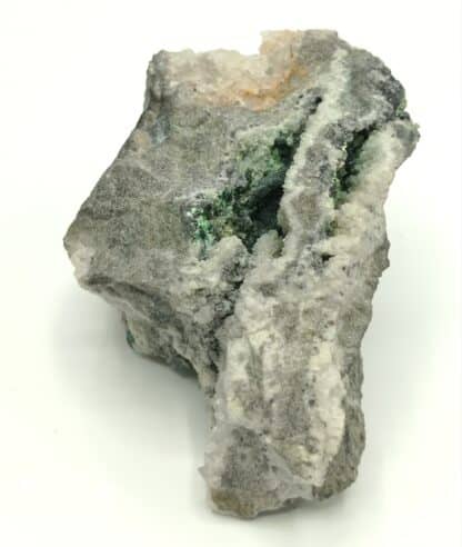 Bournonite, Bindhéimite et Malachite, Le Mas Dieu, Gard.