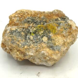 Greenockite, Blende et Baryte, Filon de la Mairie, Saint-Martin-le-Pin, Dordogne.