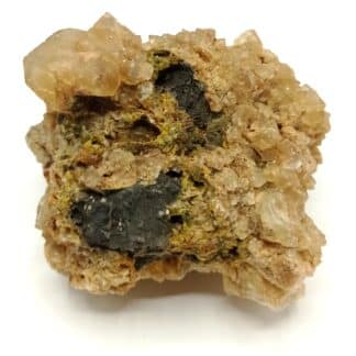 Mimétite et Fluorine (Fluorite), Lantigné, Rhône.