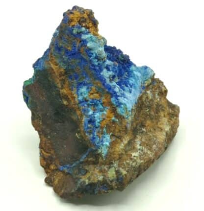Linarite et Cyanotrichite, mine de mine de Valcroze, Alzon, Gard.