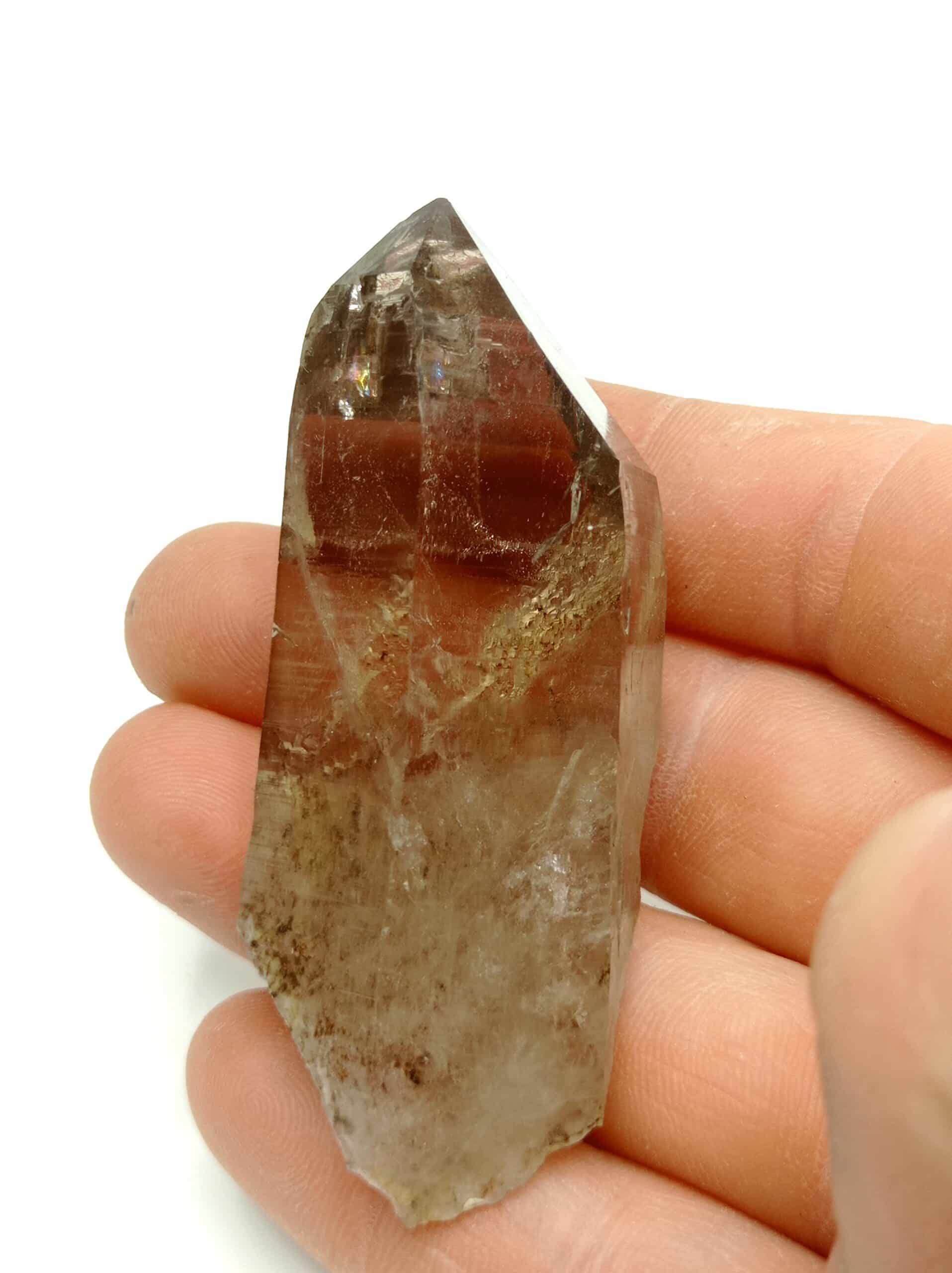 Cristal de quartz fumé, Tête de la Toura, Les Deux Alpes, Oisans, Isère.