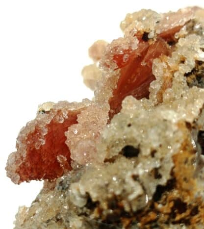 Inésite, Hubeite et Quartz, Hubei, Chine.