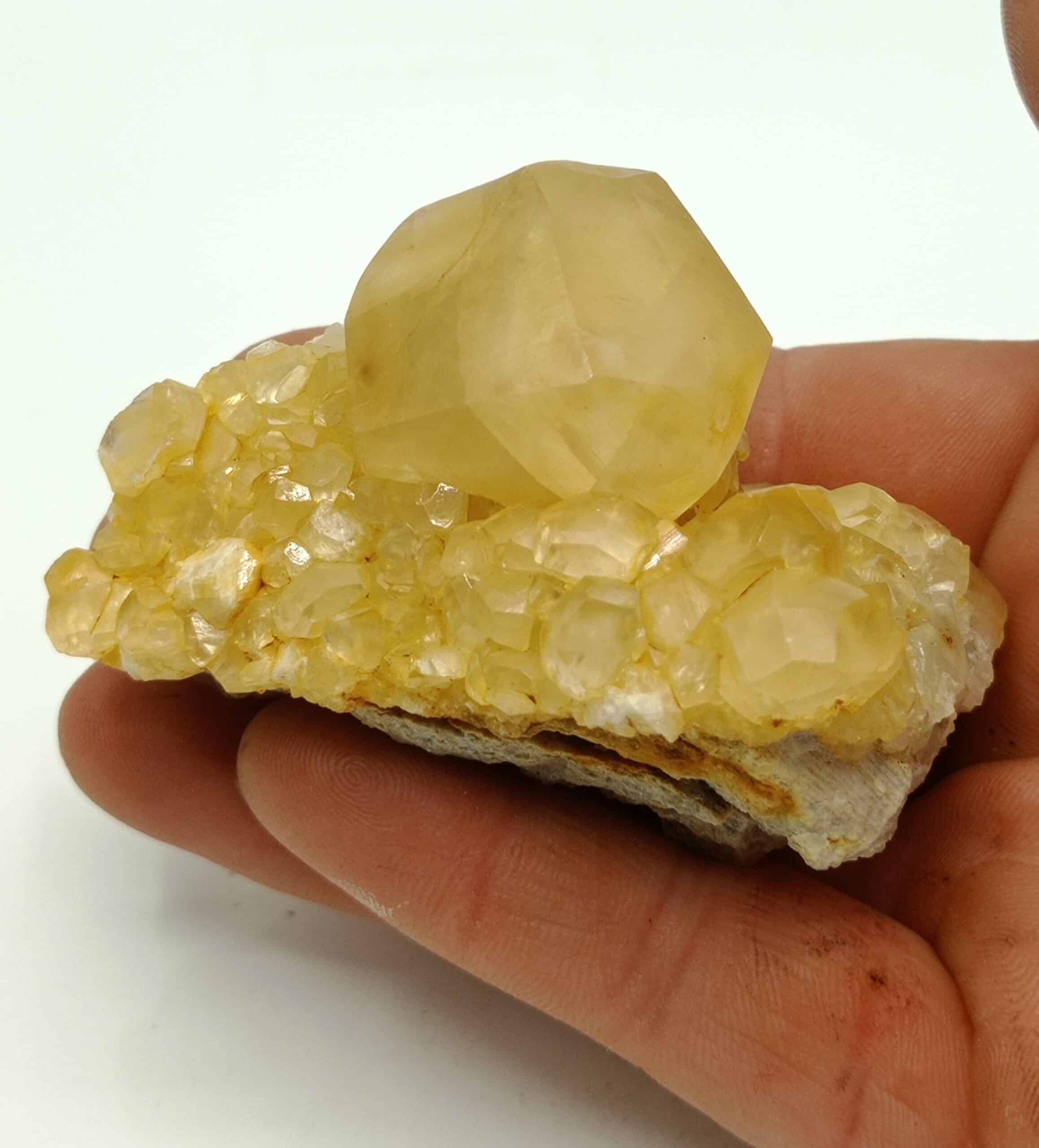 Calcite maclée, Landelies, Montigny-le-Tilleul, Hainaut, Belgique.