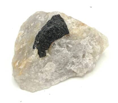 Tourmaline noire et Quartz, Beauchaud, Saint-Pierre-la-Bourlhonne, Puy-de-Dôme.