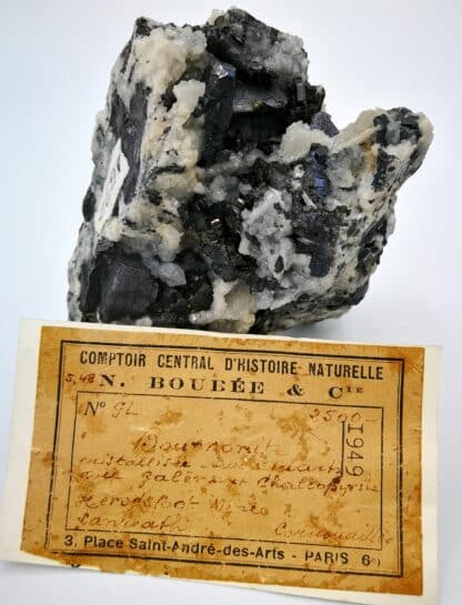 Bournonite, galène, chalcopyrite, Herodsfoot mine, Cornouailles.
