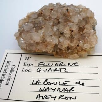 Fluorite, Quartz, la Boule du Kaymar, Aveyron,