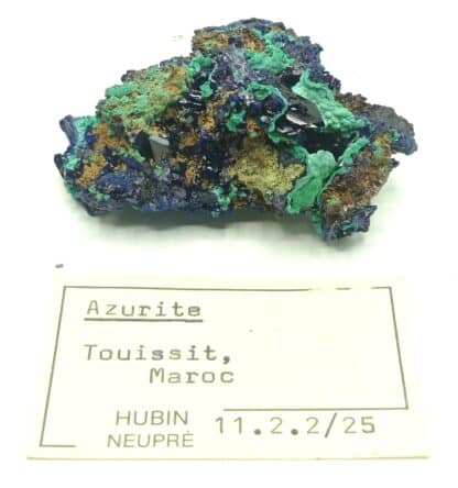 Azurite et Malachite, Touissit, Maroc.