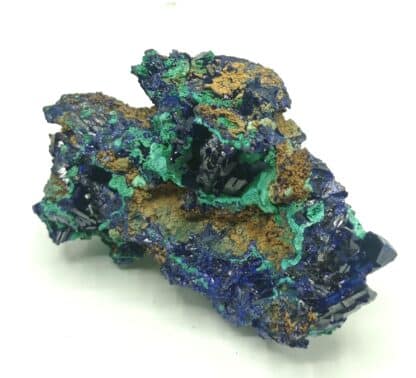 Azurite et Malachite, Touissit, Maroc.