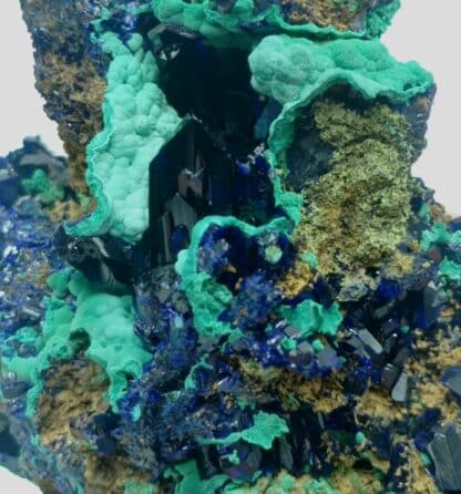 Azurite et Malachite, Touissit, Maroc.