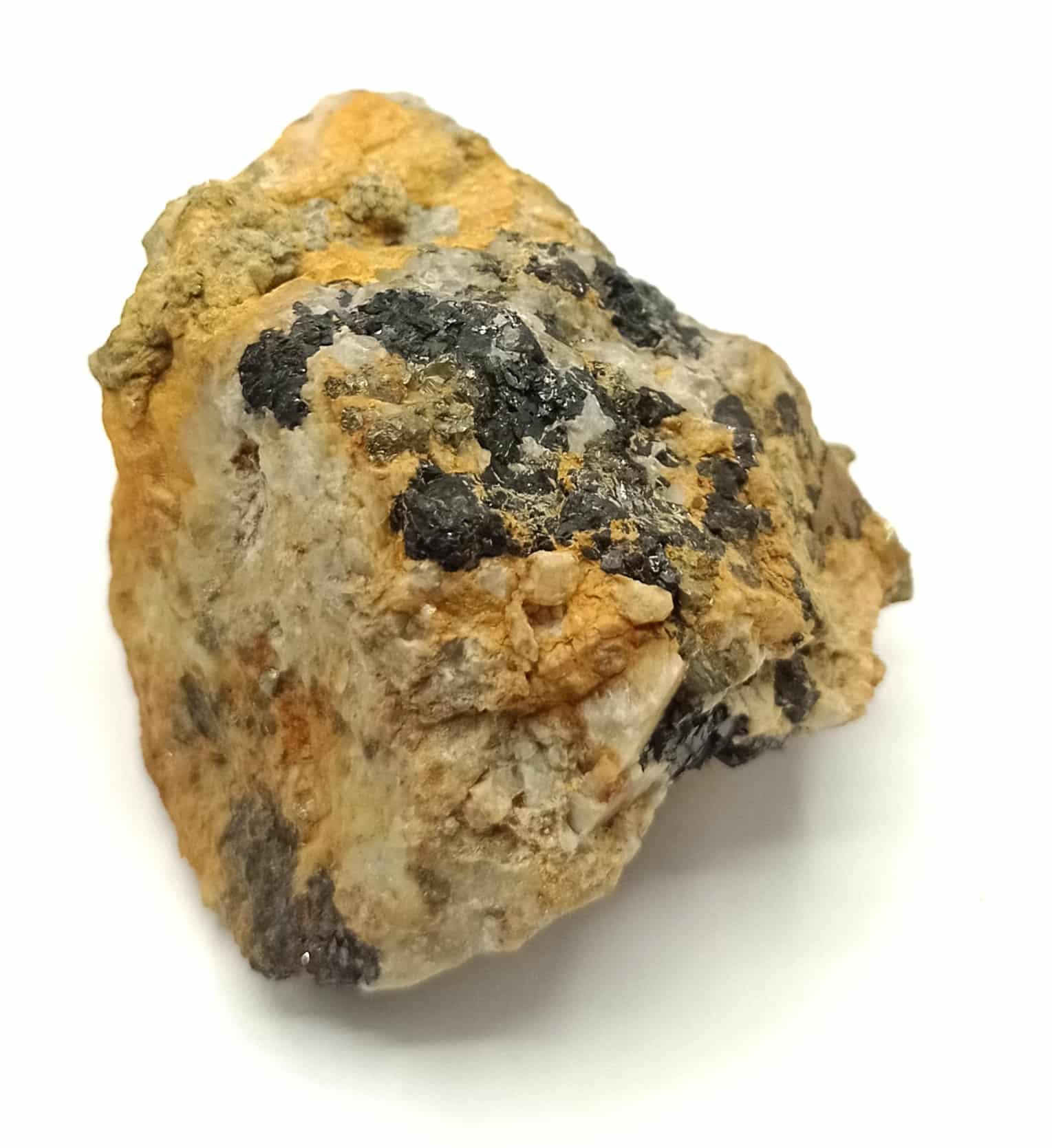 Pyrite et Sphalérite (blende), Campiglio Marittima, Toscane, Italie.