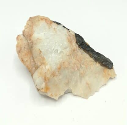 Wolfram sur Quartz, Mine de Montbelleux, Luitré, Ille-et-Vilaine, Bretagne.