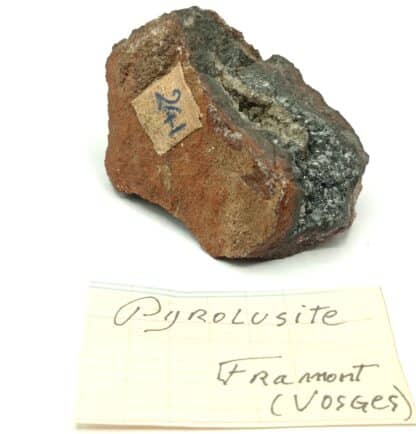 Pyrolusite, Framont, Vosges, Alsace.