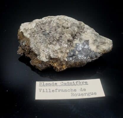 Blende (Sphalérite) cadmifère, Villefranche de Rouergue, Aveyron.