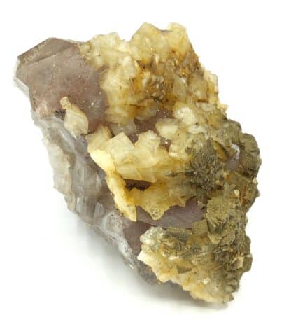 Améthyste, Dolomite et Pyrite, La Besse, Saint-Julien-aux-Bois, Corrèze.