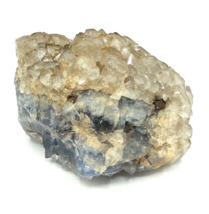 Quartz sur Fluorine bleue, Les Salles, Ussel, Corrèze.