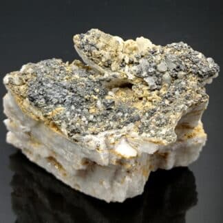 Blende (Sphalérite) et Pyrite, Marsanges, Haute-Loire, Ex-Fouilhoux.