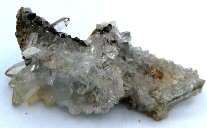 Monazite et cristaux de quartz, La Lauzière, Savoie.