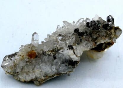 Monazite et cristaux de quartz, La Lauzière, Savoie.