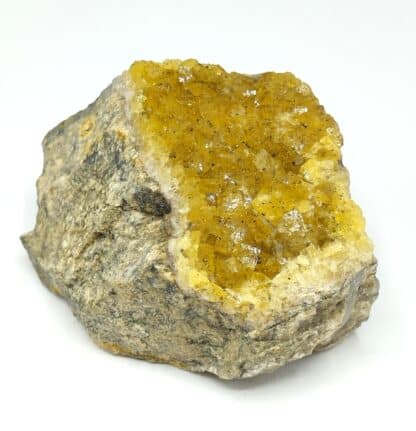 Fluorine (Fluorite) et Pyrite, Chaptelat, Haute-Vienne, Limousin.