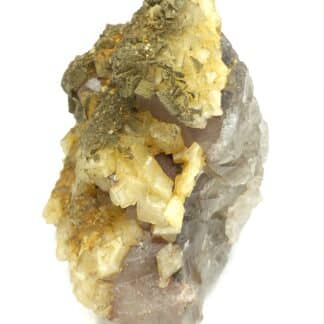 Améthyste, Dolomite et Pyrite, La Besse, Saint-Julien-aux-Bois, Corrèze.