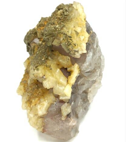 Améthyste, Dolomite et Pyrite, La Besse, Saint-Julien-aux-Bois, Corrèze.