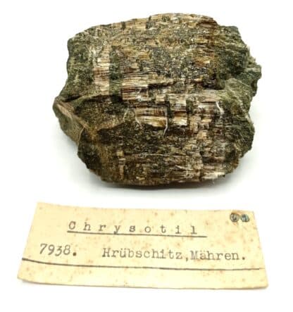 Chrysotile, Hrübschitz, Moravie, République tchèque.