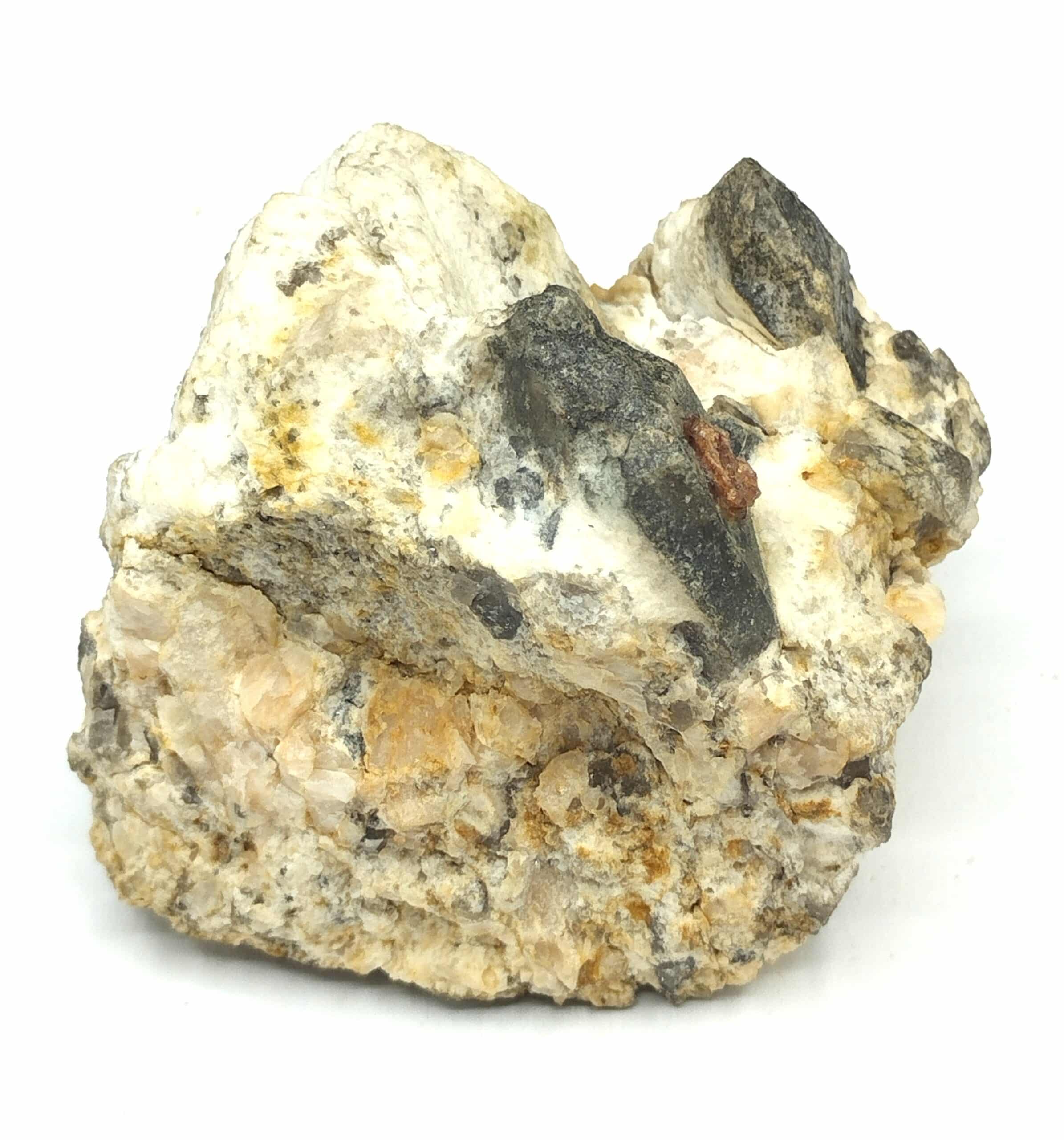 Grenat sur Quartz, Pont de la Gartempe, Bessines-sur-Gartempe, Haute-Vienne.