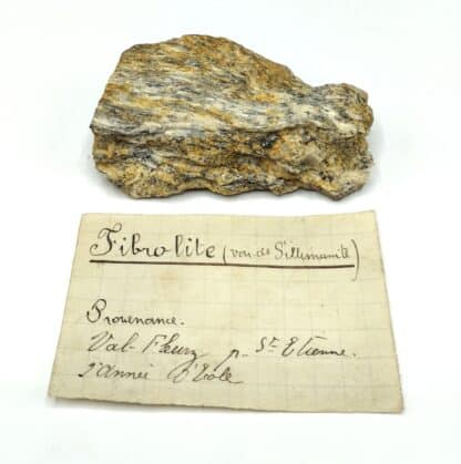 Fibrolite (Sillimanite), Valfleury, Saint-Etienne, Loire.