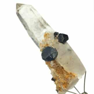 Cassitérite sur Quartz, Schlaggenwald, République Tchèque.