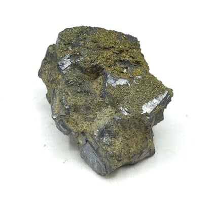 Pyrite sur Galène, Rochechouart, Haute-Vienne, Limousin.