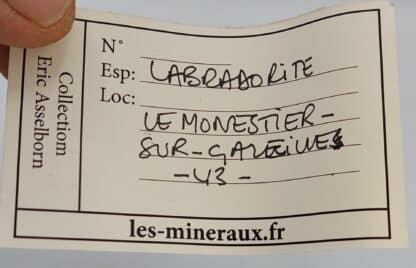 Labradorite, Le Monastier sur Gazeilles, Haute-Loire.