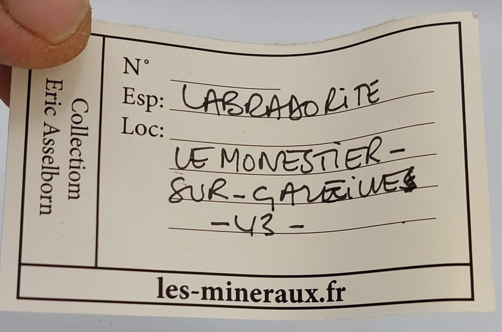 Labradorite, Le Monastier sur Gazeilles, Haute-Loire.