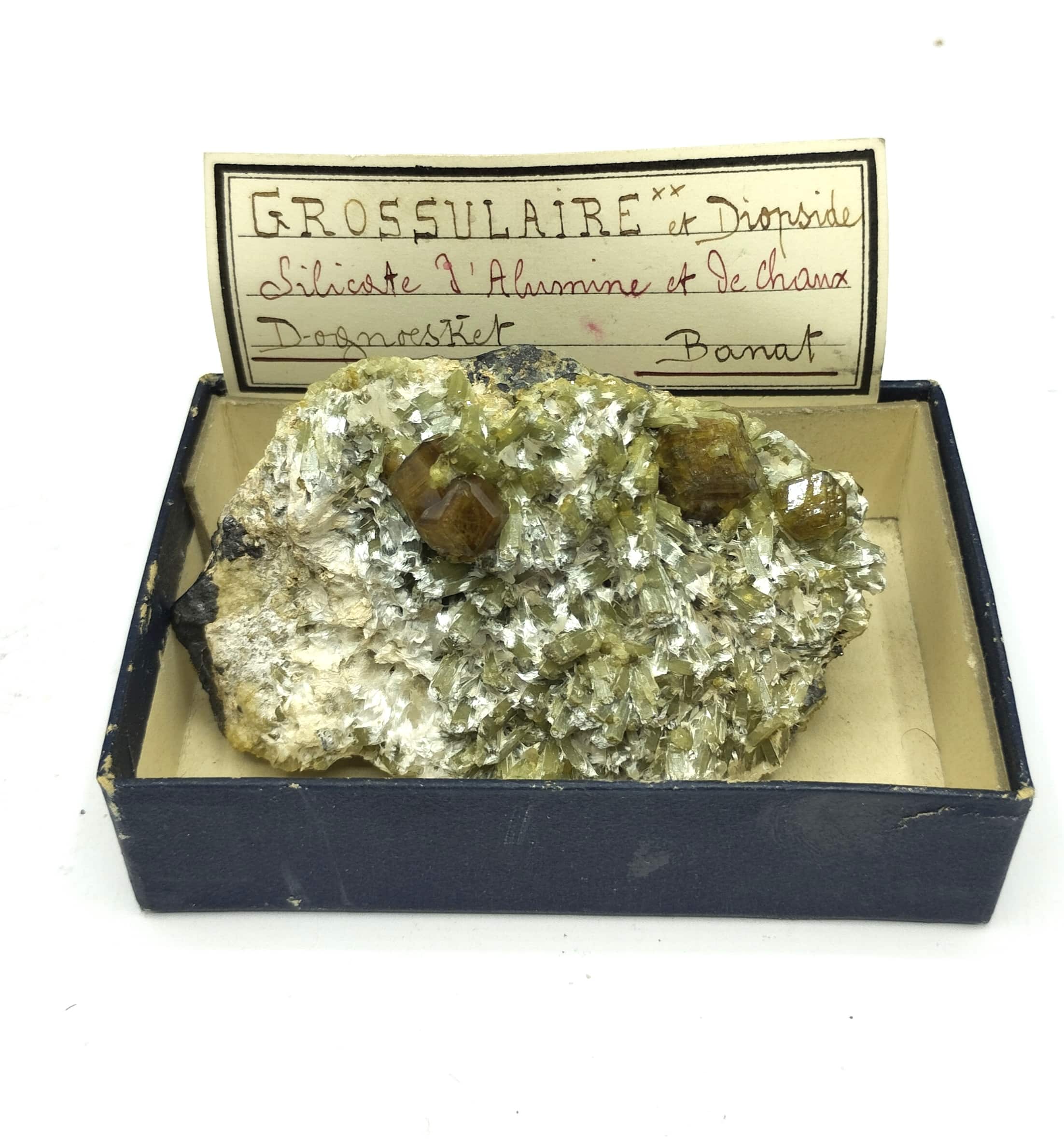 Grenat et Diopside, Dognoesket (Dognecea), Roumanie.