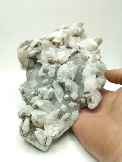 Calcite sur Quartz, Mine de Fontsante, Var.