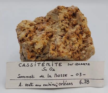 Cassitérite et Quartz, Sommet de la Bosse, Allier.