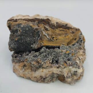 Goethite et Calcédoine, Filon de Voltennes, La Petite Verrière, Saône-et-Loire.