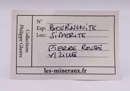 Bournonite et Sidérite, mine de Pierre-Rousse, Vizille, Isère.