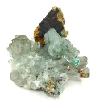 Baryte (Barytine) et Malachite, Shangulowe, Katanga, Congo RDC.