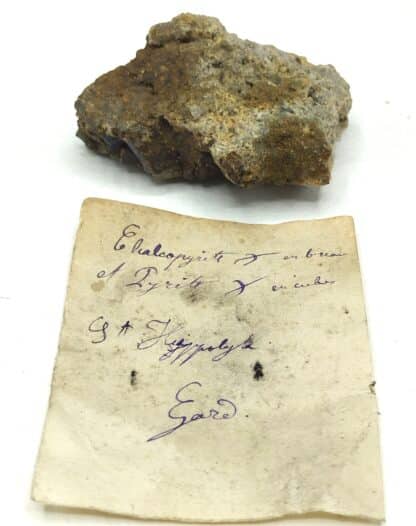 Pyrite et Chalcopyrite, Saint-Hippolyte-du-Fort, Gard.