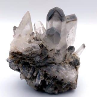 Quartz Carbon (macle de La Gardette ou japan law twin), Val Vals, Grisons, Suisse.