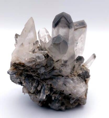 Quartz Carbon (macle de La Gardette ou japan law twin), Val Vals, Grisons, Suisse.