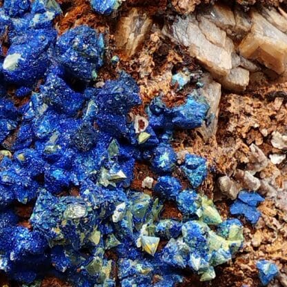 Tétraédrite pseudo en Azurite, et Dolomite, Usclas du Bosc, Loiras, Hérault.