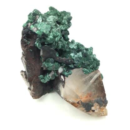 Cristaux de Malachite sur Quartz, Taroudant, Maroc.