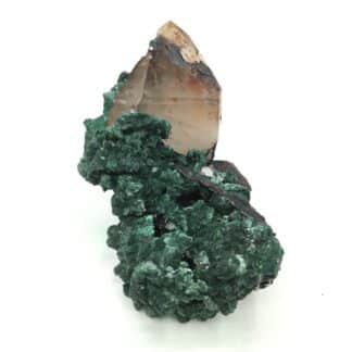 Cristaux de Malachite sur Quartz, Taroudant, Maroc.