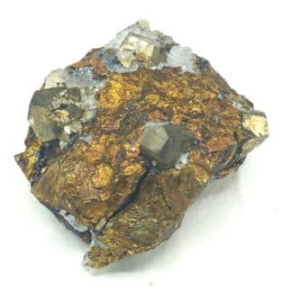 Pyrite et Chalcopyrite, Le Burc, Tarn.