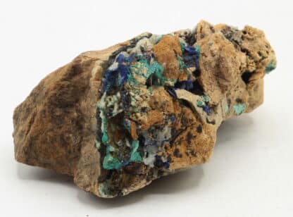 Azurite, malachite, cerusite, smithsonite, Cabrières, Hérault.