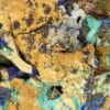 Azurite, malachite, cerusite, smithsonite, Cabrières, Hérault.