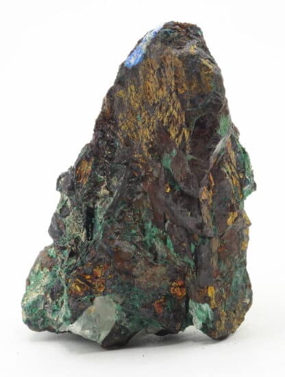 Chalcopyrite, malachite, azurite, baryte, La Gardette, Oisans.