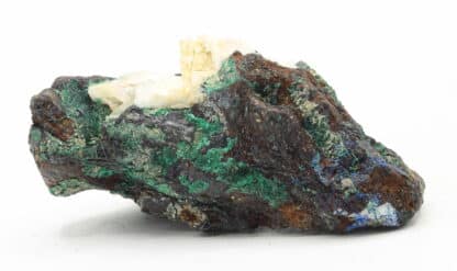 Chalcopyrite, malachite, azurite, baryte, La Gardette, Oisans.